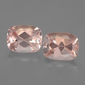 Gemas de morganita rosa natural de  ct, corte cojín, VVS