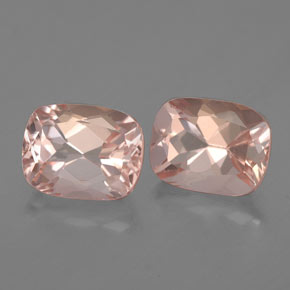 Gemas de morganita rosa natural de  ct, corte cojín, VVS