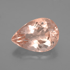 Morganita Rosado claro natural de 4.93 ct, En forma de pera, VS