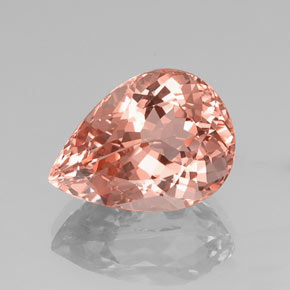 Morganita rosa natural de 13,03 ct, en forma de pera, VVS