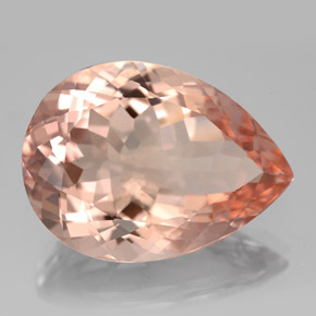 Morganita rosa natural de 13,95 ct, en forma de pera, VVS