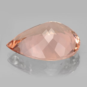 Morganita rosa natural de 13,95 ct, en forma de pera, VVS