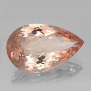 Morganita rosa natural de 14,87 ct, en forma de pera, VVS