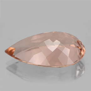 Morganita rosa natural de 14,87 ct, en forma de pera, VVS