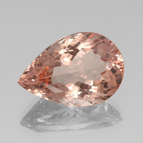 Morganita rosa natural de 18,29 ct, en forma de pera, VS