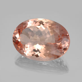 Morganita rosa natural de 10,92 ct, corte óvalo, VVS