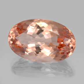 Morganita Salmón natural de 13.26 ct, Corte Óvalo, VVS-VS