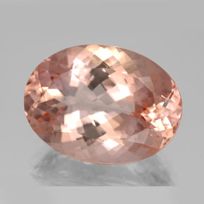 Morganita rosa natural de 14,36 ct, corte óvalo, VVS