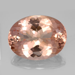 Morganita Salmón natural de 15.68 ct, Corte Óvalo, VVS-VS