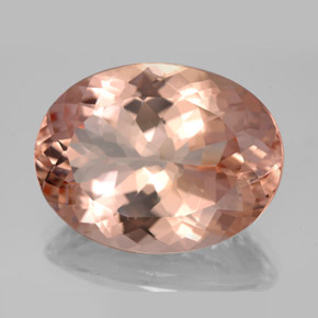 Morganita Salmón natural de 15.68 ct, Corte Óvalo, VVS-VS