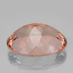 Morganita Salmón natural de 15.68 ct, Corte Óvalo, VVS-VS