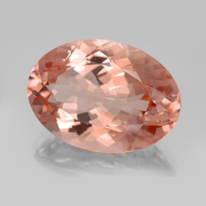 Morganita rosa natural de 15,30 ct, corte óvalo, VVS