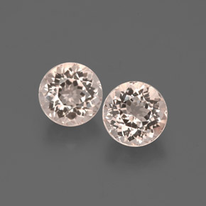 Gemas de morganita rosa natural de  ct, corte redondo, VVS-VS