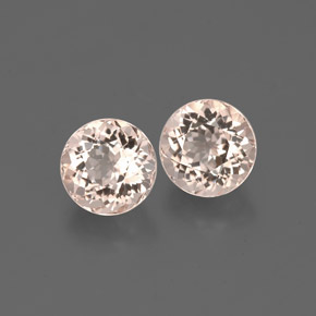 Gemas de morganita rosa natural de  ct, corte redondo, VVS-VS