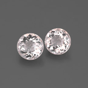 Gemas de morganita rosa natural de  ct, corte redondo, VS