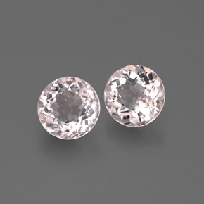 Gemas de morganita rosa natural de  ct, corte redondo, VS