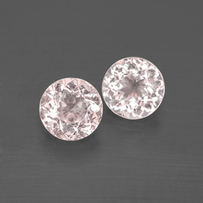 Gemas de morganita rosa natural de  ct, corte redondo, VS