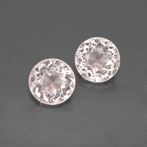 Gemas de morganita rosa natural de  ct, corte redondo, VVS-VS