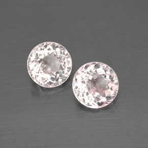 Gemas de morganita rosa natural de  ct, corte redondo, VVS-VS