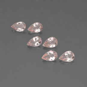 Gemas de Morganita Rosado claro natural de  ct, En forma de pera, VS