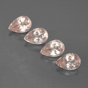 Gemas de morganita rosa natural de  ct, en forma de pera, VS