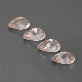 Gemas de morganita rosa natural de  ct, en forma de pera, VS