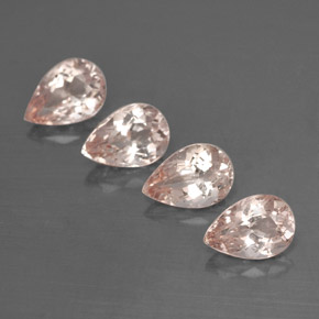 Gemas de morganita rosa natural de  ct, en forma de pera, VVS-VS