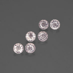 Gemas de Morganita Rosado claro natural de  ct, Corte Redondo, VS