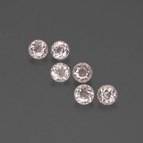 Gemas de morganita rosa natural de  ct, corte redondo, VVS-VS