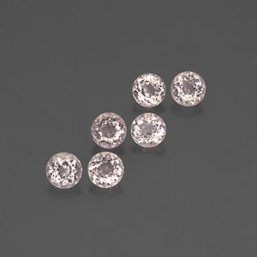 Gemas de morganita rosa natural de  ct, corte redondo, VVS-VS