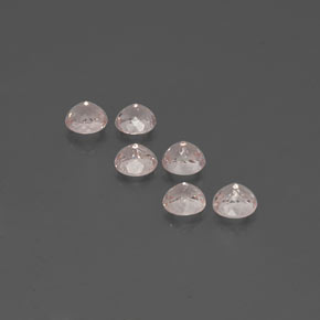 Gemas de morganita rosa natural de  ct, corte redondo, VVS-VS