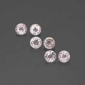Gemas de morganita rosa natural de 2,17 ct, corte redondo, VS