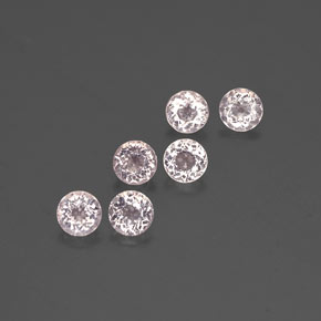 Gemas de morganita rosa natural de 2,17 ct, corte redondo, VS