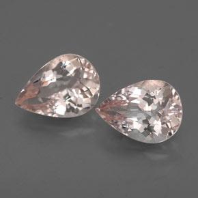 Gemas de morganita rosa natural de  ct, en forma de pera, VVS-VS