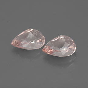Gemas de Morganita Rosado salmón natural de  ct, En forma de pera, VVS-VS