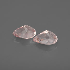 Gemas de Morganita Rosado salmón natural de  ct, En forma de pera, VS