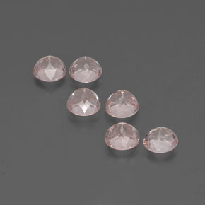 Gemas de morganita rosa natural de  ct, corte redondo, VS