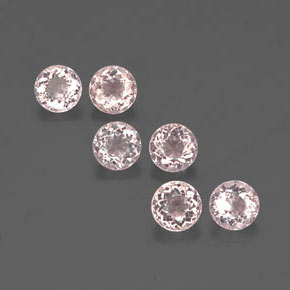 Gemas de morganita rosa natural de  ct, corte redondo, VS
