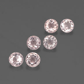 Gemas de morganita rosa natural de  ct, corte redondo, VS