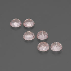 Gemas de morganita rosa natural de  ct, corte redondo, VS