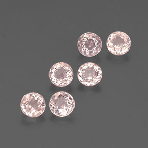 Gemas de morganita rosa natural de  ct, corte redondo, VS