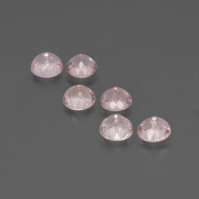 Gemas de morganita rosa natural de  ct, corte redondo, VS