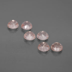 Gemas de morganita rosa natural de  ct, corte redondo, VS
