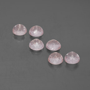 Gemas de morganita rosa natural de  ct, corte redondo, VVS-VS