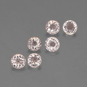 Gemas de morganita rosa natural de  ct, corte redondo, VVS-VS