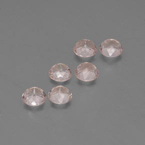Gemas de morganita rosa natural de  ct, corte redondo, VVS-VS
