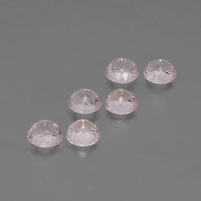 Gemas de morganita rosa natural de  ct, corte redondo, VS