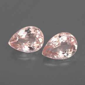 Gemas de morganita rosa natural de  ct, en forma de pera, VS