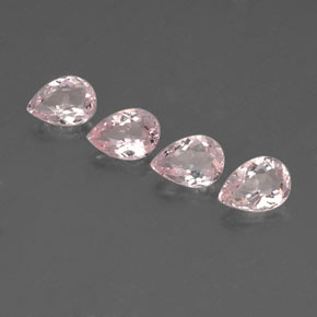 Gemas de morganita rosa natural de  ct, en forma de pera, VS