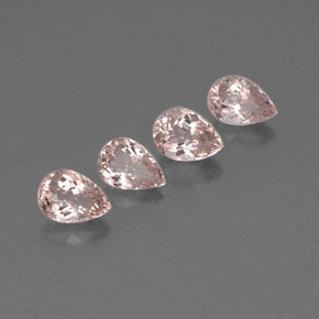 Gemas de morganita rosa natural de  ct, en forma de pera, VVS-VS